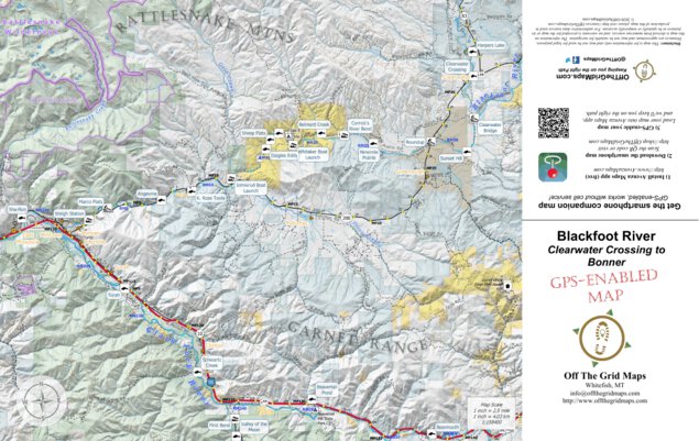 Blackfoot River Clearwater Crossing to Bonner Map by Off The Grid Maps ...