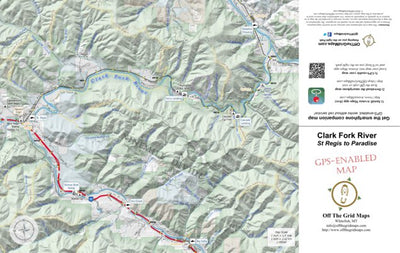 Off The Grid Maps Clark Fork River St Regis to Paradise digital map