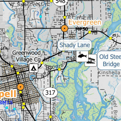 Off The Grid Maps Flathead River Columbia Falls to Bigfork digital map