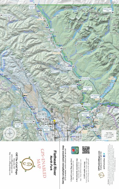 North For Map Flathead River North Fork Map by Off The Grid Maps | Avenza Maps