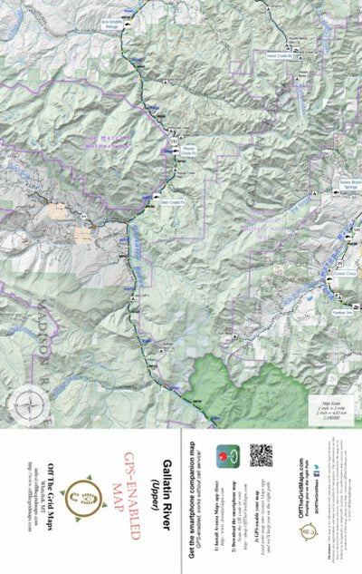 Off The Grid Maps Gallatin River Upper digital map