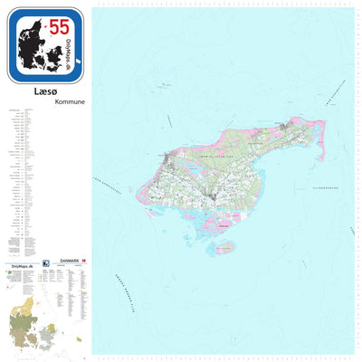 OnlyMaps.dk 55_Laesoe_kommune_DK digital map