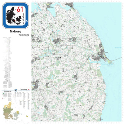 OnlyMaps.dk 61_Nyborg_kommune_DK digital map