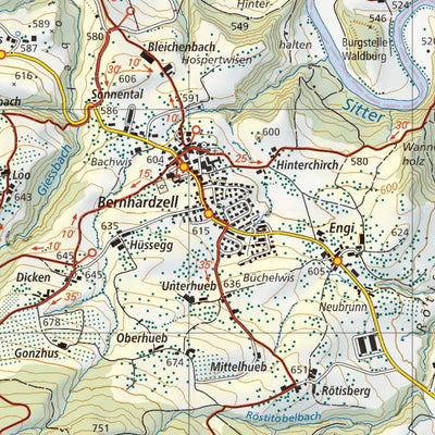 Orell Füssli Kartographie AG St.Gallen-Appenzellerland North bundle exclusive