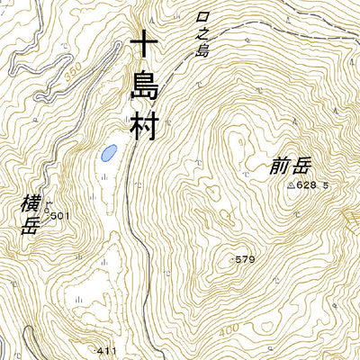 Pacific Spatial Solutions, Inc. 442977 口之島（くちのしま Kuchinoshima）, 地形図 digital map