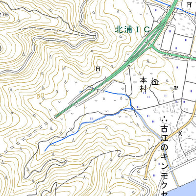 Pacific Spatial Solutions, Inc. 493106 古江 （ふるえ Furue）, 地形図 digital map