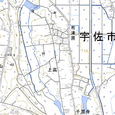 Pacific Spatial Solutions, Inc. 503122 宇佐（うさ Usa）, 地形図 digital map