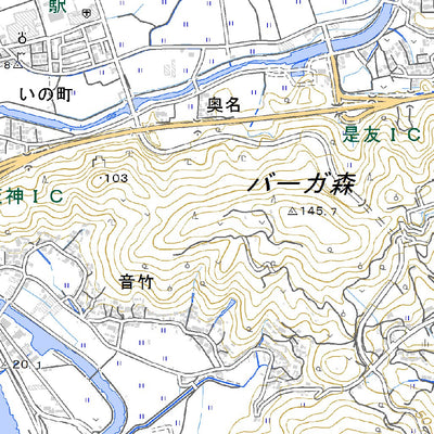 Pacific Spatial Solutions, Inc. 503323 伊野 （いの Ino）, 地形図 digital map