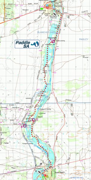 PaddleSA PaddleSA Blanchetown to Swan Reach Trail digital map