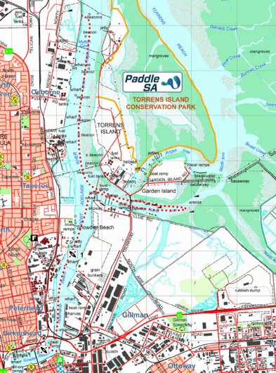 PaddleSA PaddleSA Port River Explorer digital map