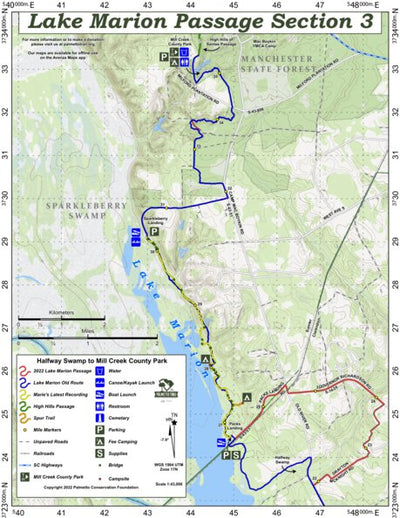 Palmetto Conservation Foundation Lake Marion Sec 3 Old Route 2022 digital map