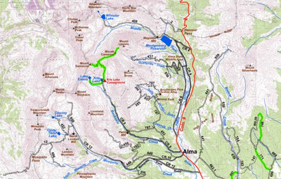 Park County Recreation & Resource Mangement Alma Area Hiking Trails digital map