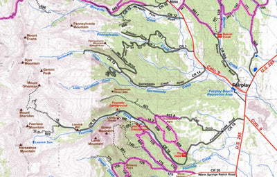 Park County Recreation & Resource Mangement Fairplay Area Mountain Bike Trails digital map