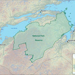 Parks Canada Akami–Uapishku - KakKasuak - Mealy Mountains National Park Reserve Map digital map