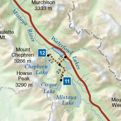 Parks Canada Banff National Park - Icefields Parkway Day Hikes digital map