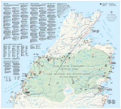 Cape Breton Highlands National Park - Full Park Map by Parks Canada ...