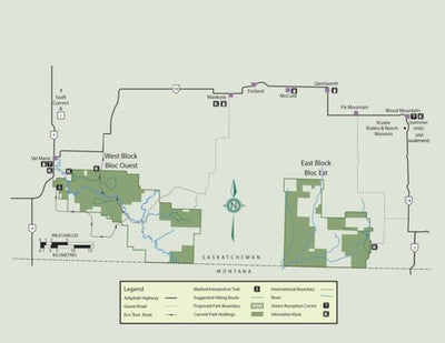 Parks Canada Grasslands National Park - Full Region Map digital map