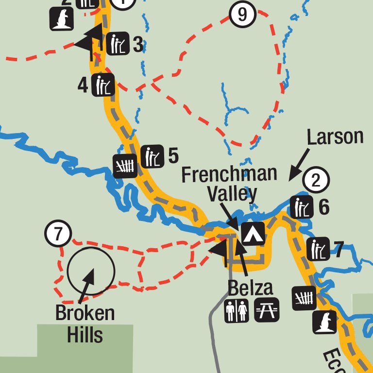 Grasslands National Park - West Block Trails Map by Parks Canada