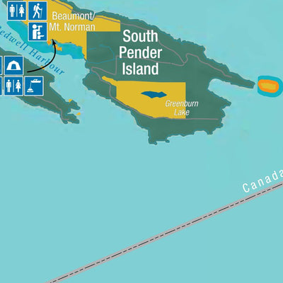 Parks Canada Gulf Islands National Park - Full Park Map digital map