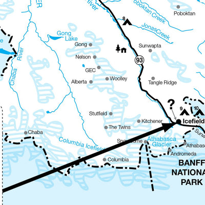 Parks Canada Jasper National Park - Points of Interest digital map