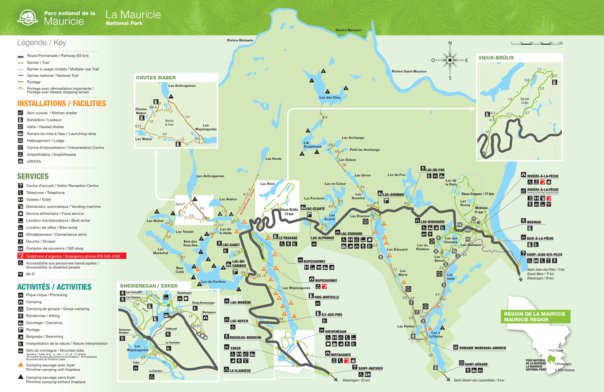 La Mauricie National Park - Full Park Map by Parks Canada | Avenza Maps