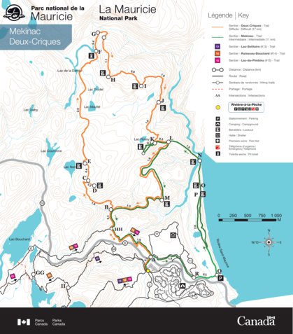 Parks Canada La Mauricie National Park - Mekinac and Deux-Criques digital map