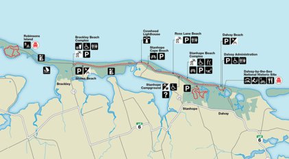 Parks Canada PEI National Park - Brackley Area Map digital map
