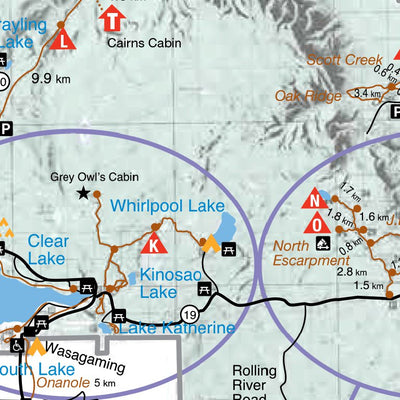 Parks Canada Riding Mountain National Park - Full Park Map digital map