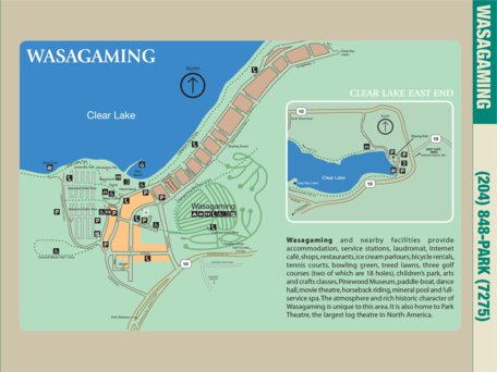 Riding Mountain National Park - Wasagaming And Clear Lake Area Map By ...