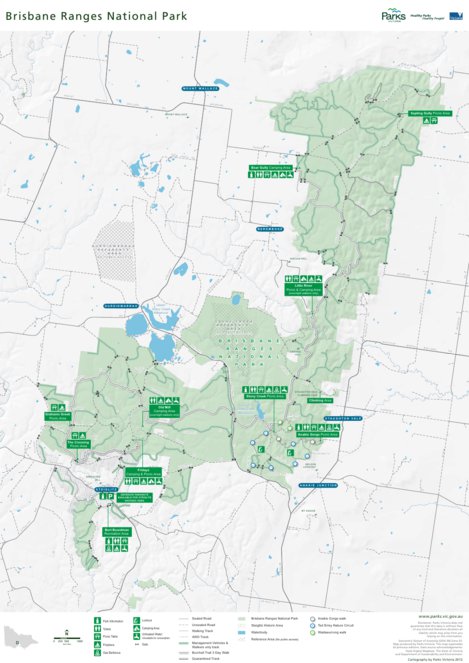 Brisbane Ranges National Park Visitor Guide Map by Parks Victoria ...