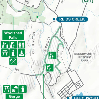 Parks Victoria Chiltern Mt-Pilot National Park Prospecting Guide digital map