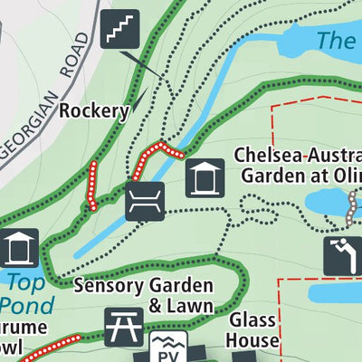 Parks Victoria Dandenong Ranges Botanic Garden Visitor Guide digital map