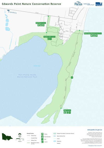 Parks Victoria Edwards Point Nature Conservation Reserve Visitor Guide digital map