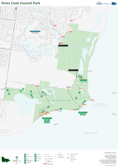 Parks Victoria Point Cook Coastal Park Visitor Guide digital map
