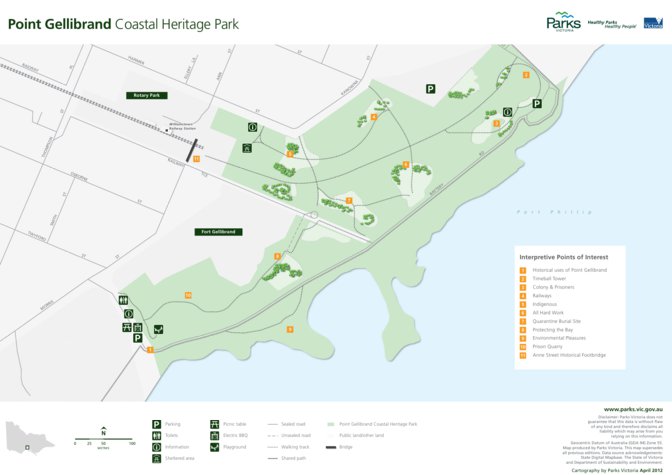 Point Gellibrand Coastal Heritage Park Visitor Guide Map by Parks ...
