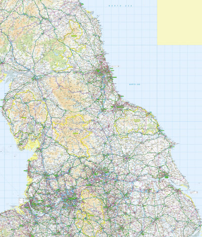 Paul Johnson - Offline Maps Northern England 1:250,000 Road Atlas digital map