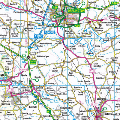 Paul Johnson - Offline Maps Northern England 1:250,000 Road Atlas digital map