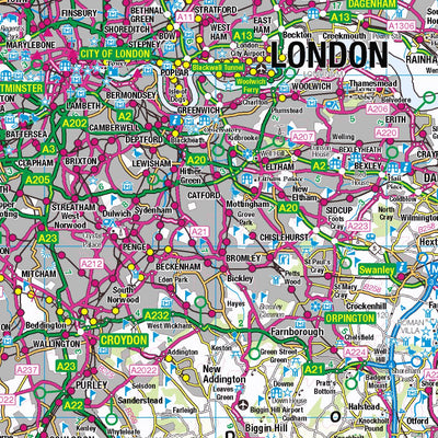 Paul Johnson - Offline Maps South East England 1:250,000 Road Atlas digital map