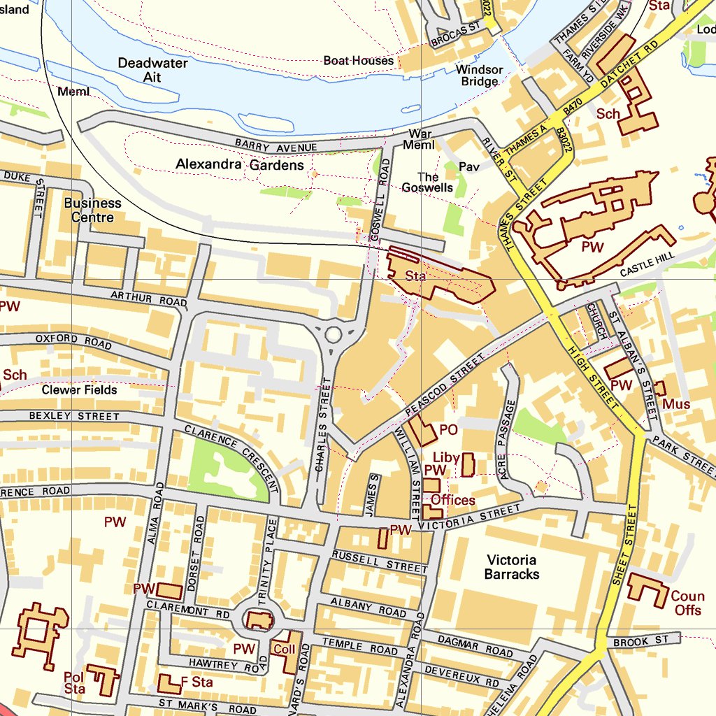 Windsor and Eton Street Map by Paul Johnson - Offline Maps | Avenza Maps