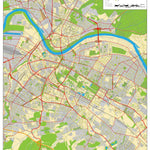 Perspective Maps Dresden, Germany digital map