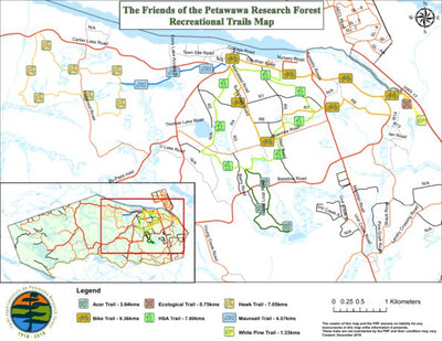 Petawawa Research Forest PRF Trails Map digital map