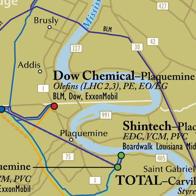 PetroChem Wire E5 Baton Rouge to New Orleans Ethylene Systems digital map