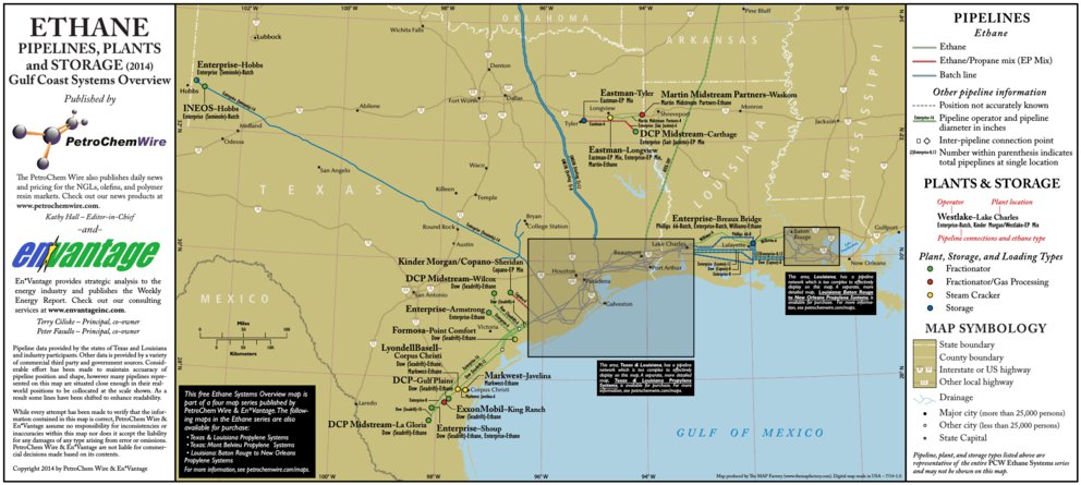 T1 Gulf Coast Ethane Systems Overview Map by PetroChem Wire | Avenza Maps