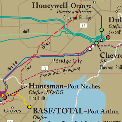 PetroChem Wire Texas and Louisiana Ethylene Systems-A digital map