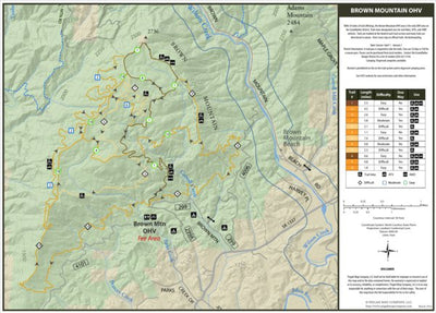 Pisgah Map Company, LLC Brown Mountain OHV digital map