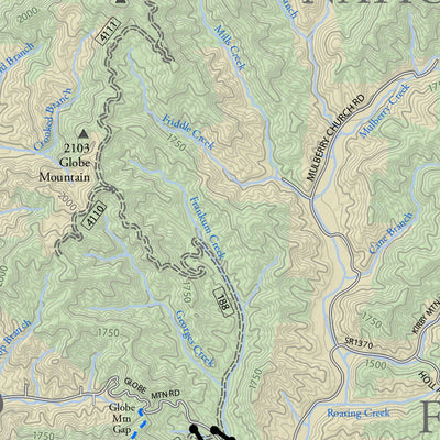 Pisgah Map Company, LLC Grandfather Ranger District - East Side digital map