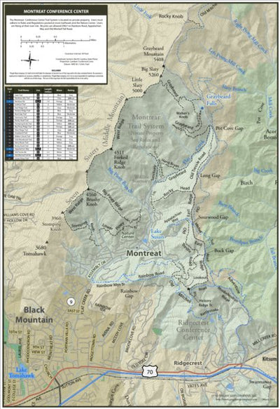 Pisgah Map Company, LLC Montreat Conference Center Trail System digital map