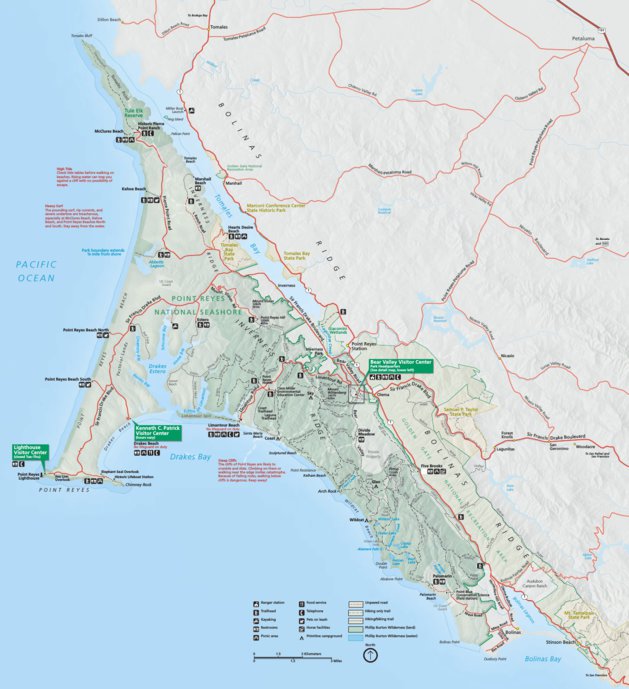 Point Reyes Ns Point Reyes - Official Park Map by Point Reyes NS | Avenza Maps