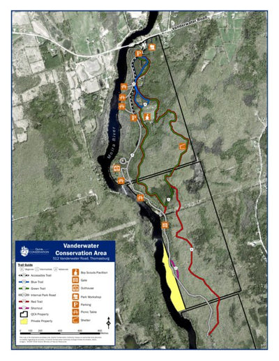Quinte Conservation Vanderwater Conservation Area digital map