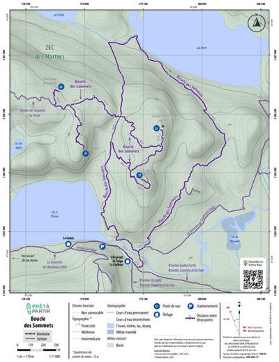Rando Québec Prêt-à-Partir | Boucle des Sommets digital map